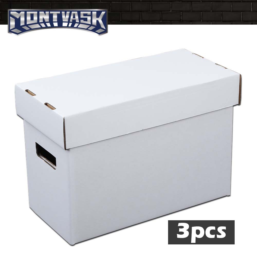 Comic Book Storage Boxes Short Holds 150-175 Stackable Archival Cardboard 3PCS