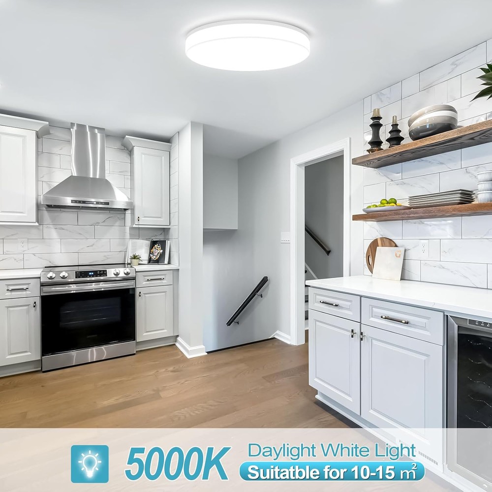 Airand LED Flush Mount Ceiling Light 5000K Daylight White / Cold