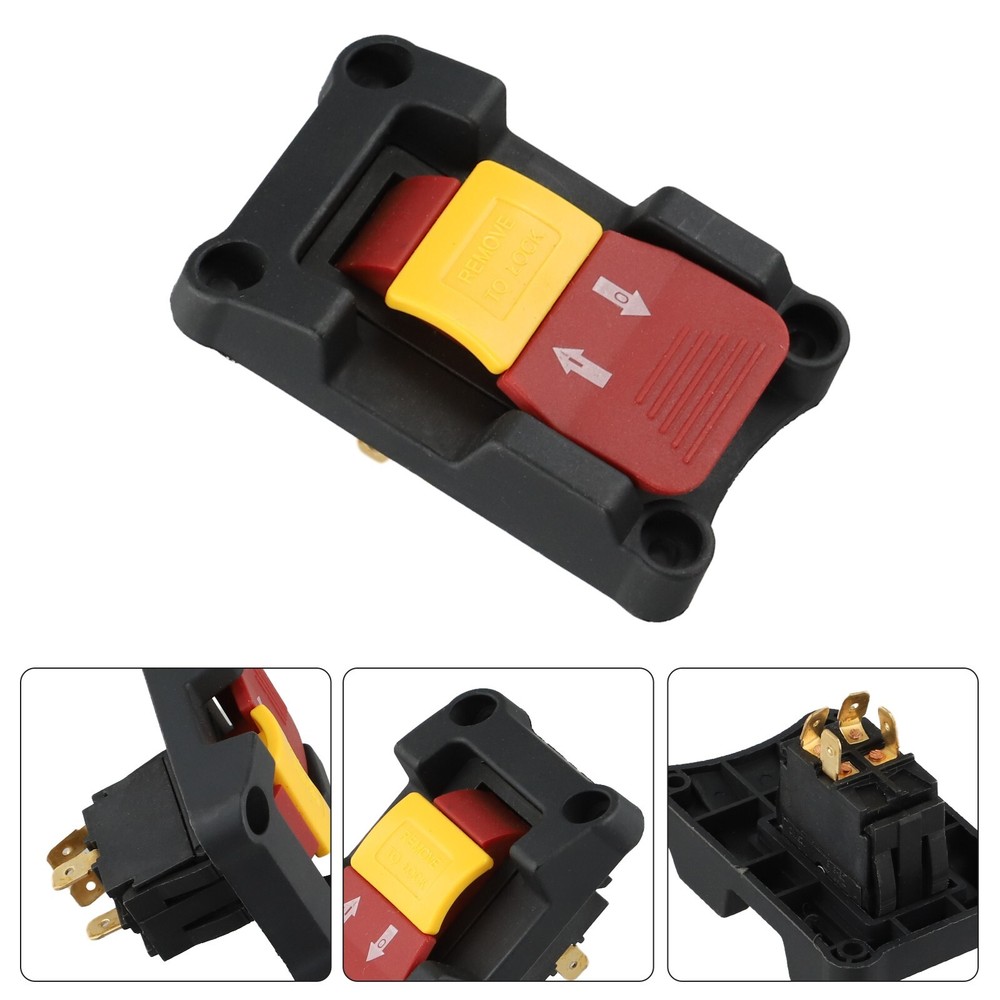 Locking Key Switch 20A DPDT Pushbutton Switch for Table Saws and Routers
