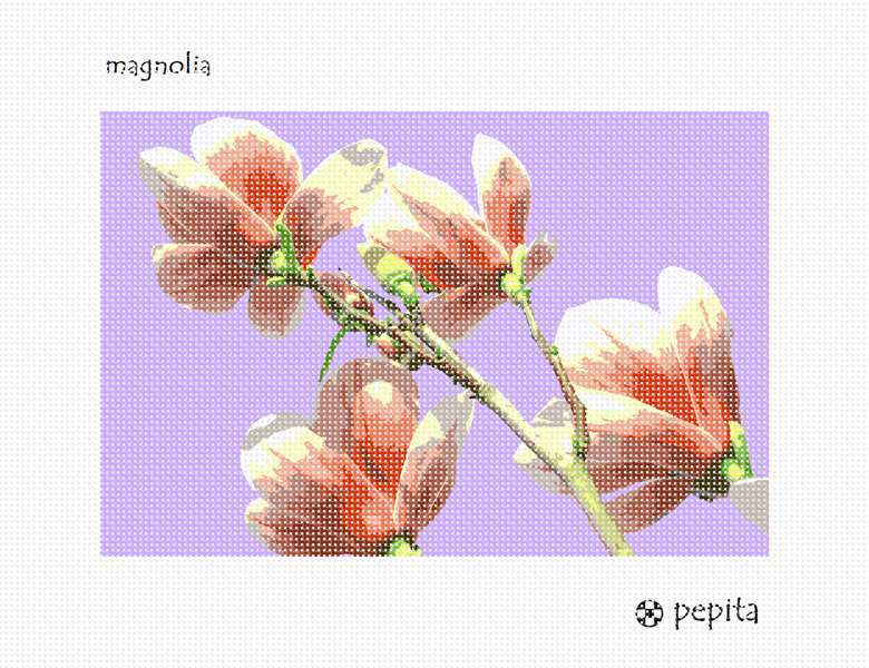 Magnolia Needlepoint Kit or Canvas