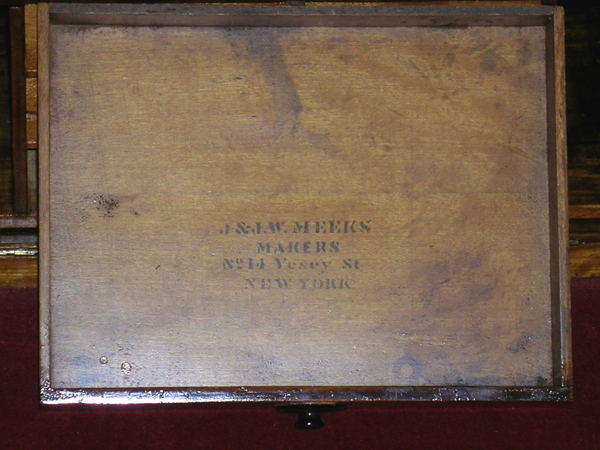 AMERICAN CLASSICAL CYLINDER DESK Signed J.W. Meeks