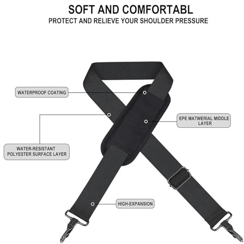 72 inch Shoulder Strap, Universal Replacement Laptop Shoulder Strap with