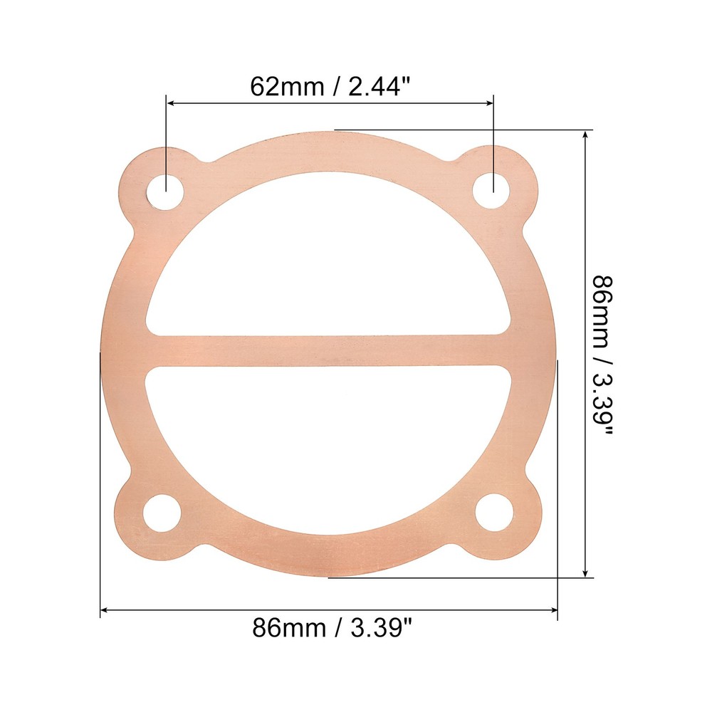 Air Compressor Head Gasket Kit, 5 Pack 65mm Copper Gasket Replacement