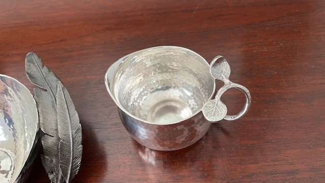 ARANY 2 pc. set, Silverplate bowl and small pitcher