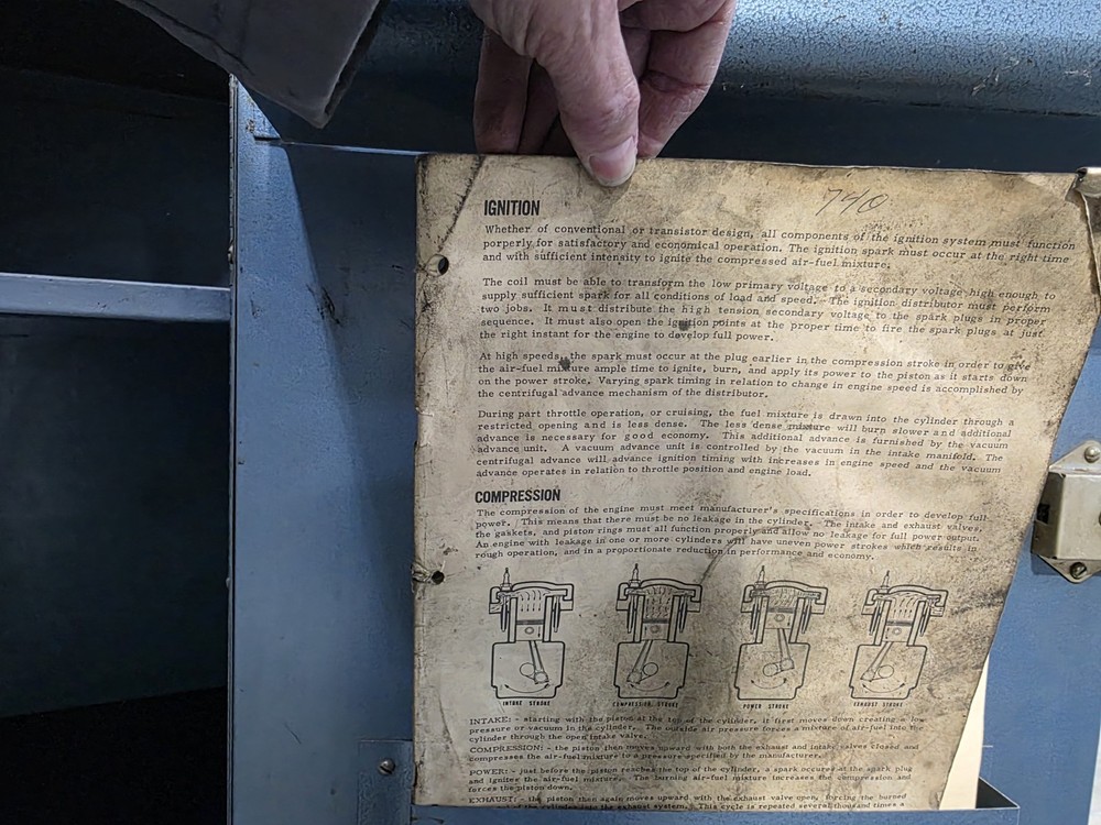 Vintage Sun 740 Electronic Engine Starter With Cabinet, UNTESTED