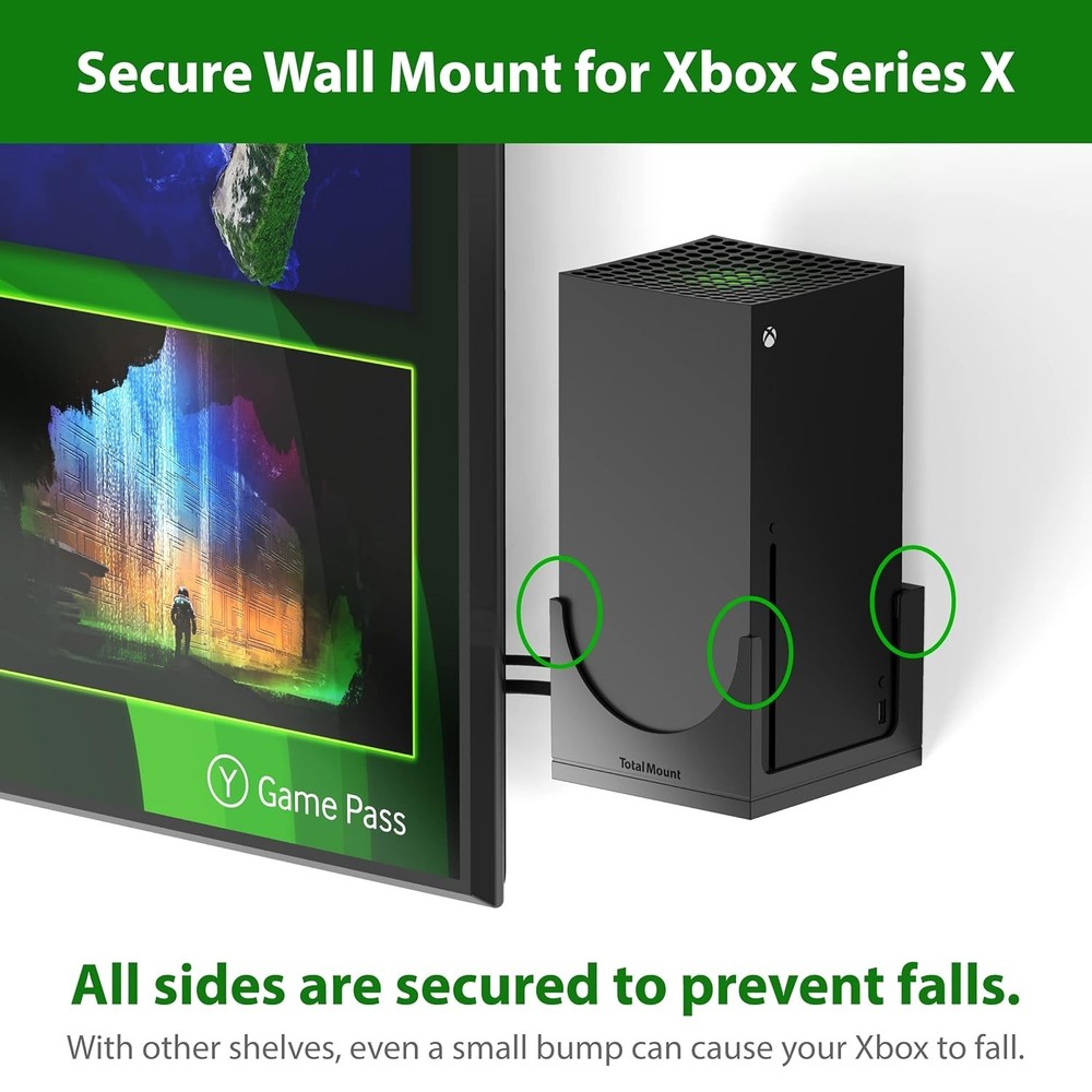 All-Side Secure Wall Mount for Xbox Series X - Effortless Installation & Access