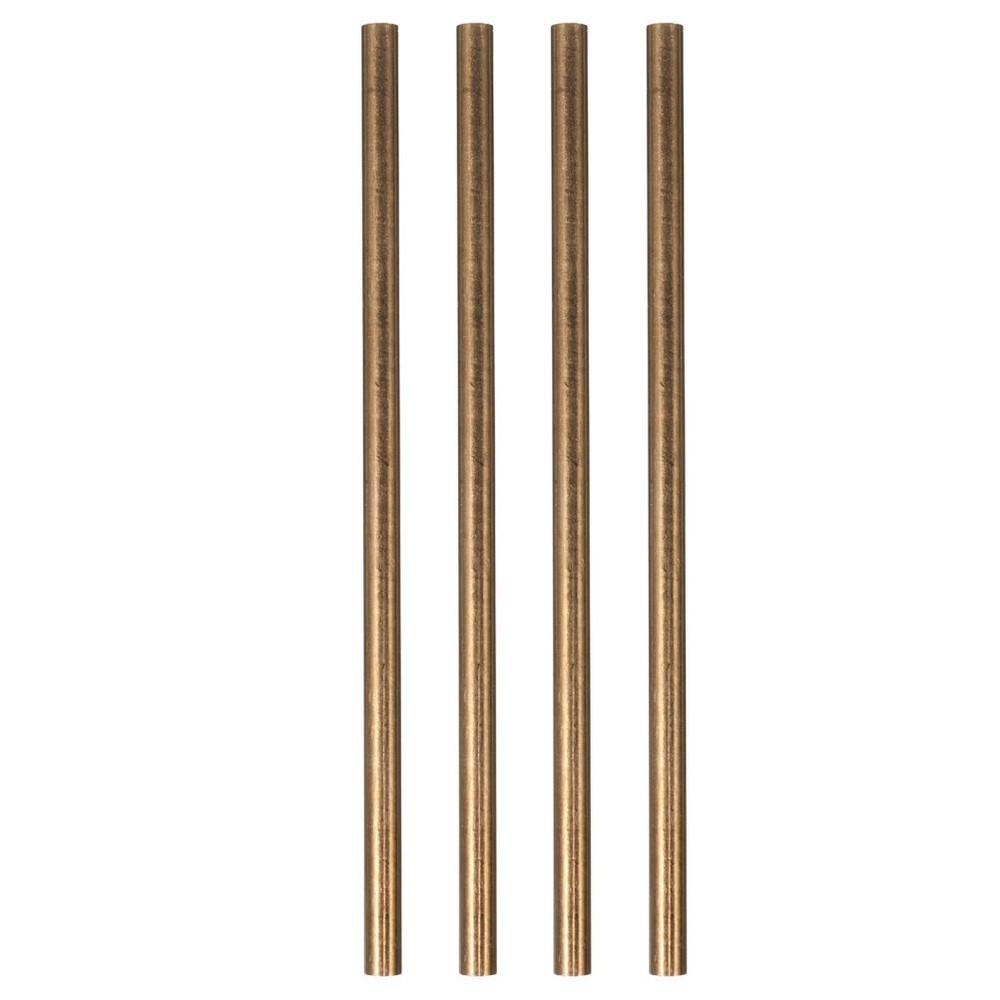 4 Pcs Handle Rivet Solid Brass Round Rods Lathe Bar for DIY Knives
