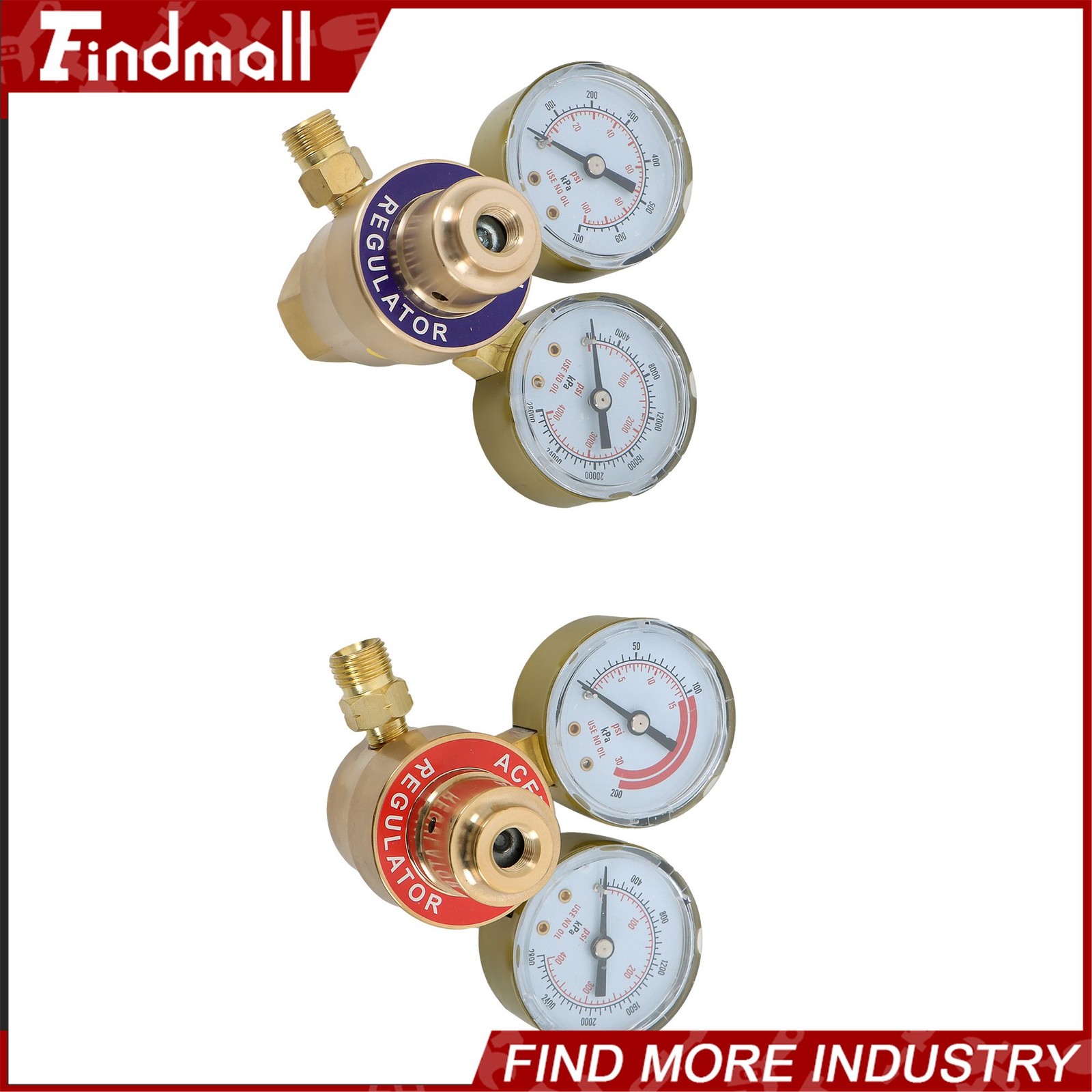 Oxygen Acetylene Gas Regulator Welding Cutting Torch Dual Gauge CGA540 CGA200