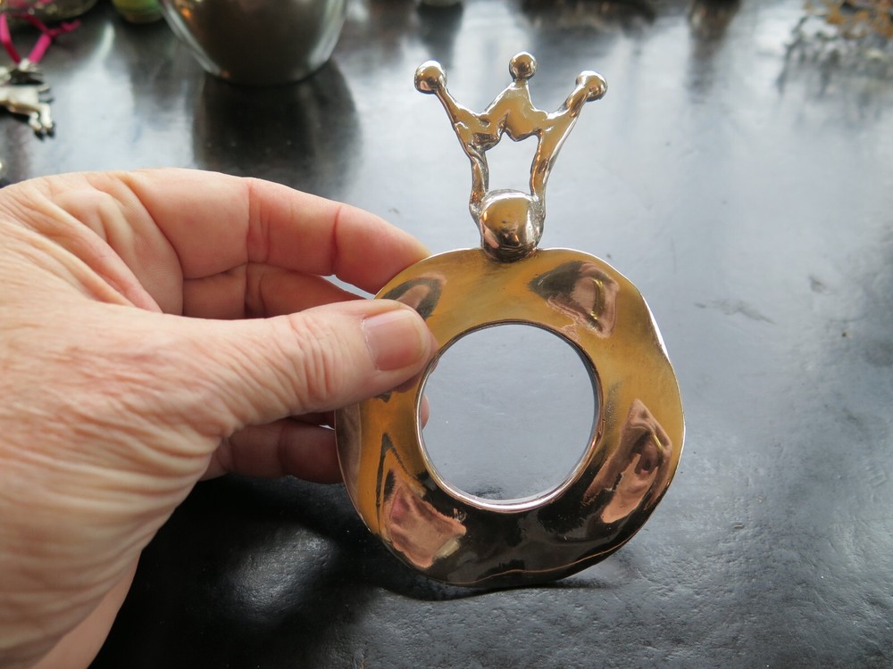 Silver Modern Napkin Ring with Crown Motif