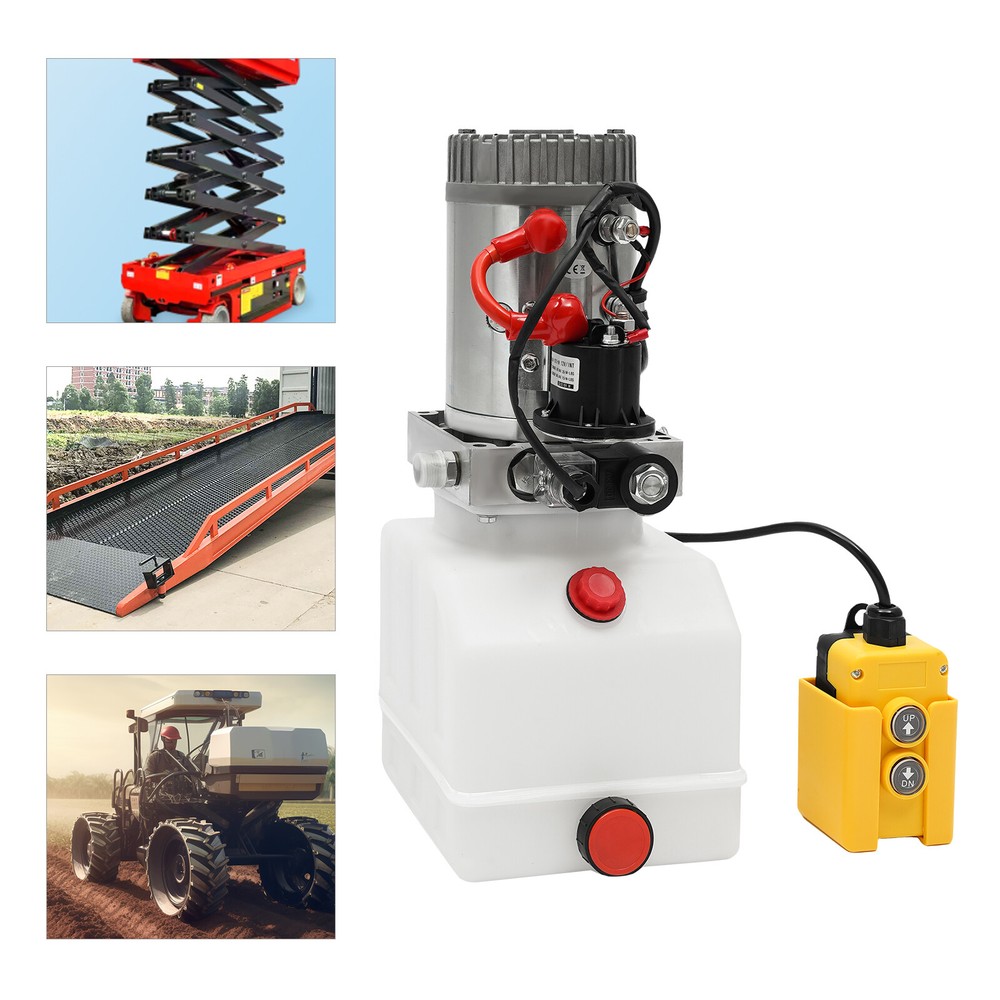 Electric Hydraulic Pump 12V, Compact Power Unit with Remote Control