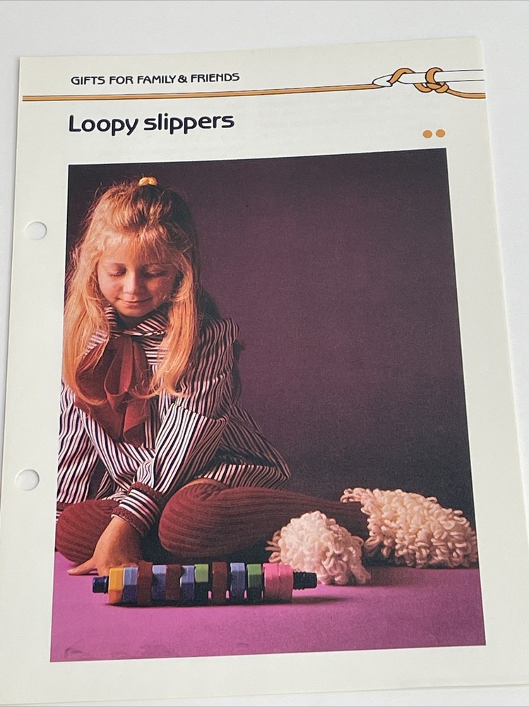 Marshall Cavendish Childs Loopy Slippers  Crochet Pattern