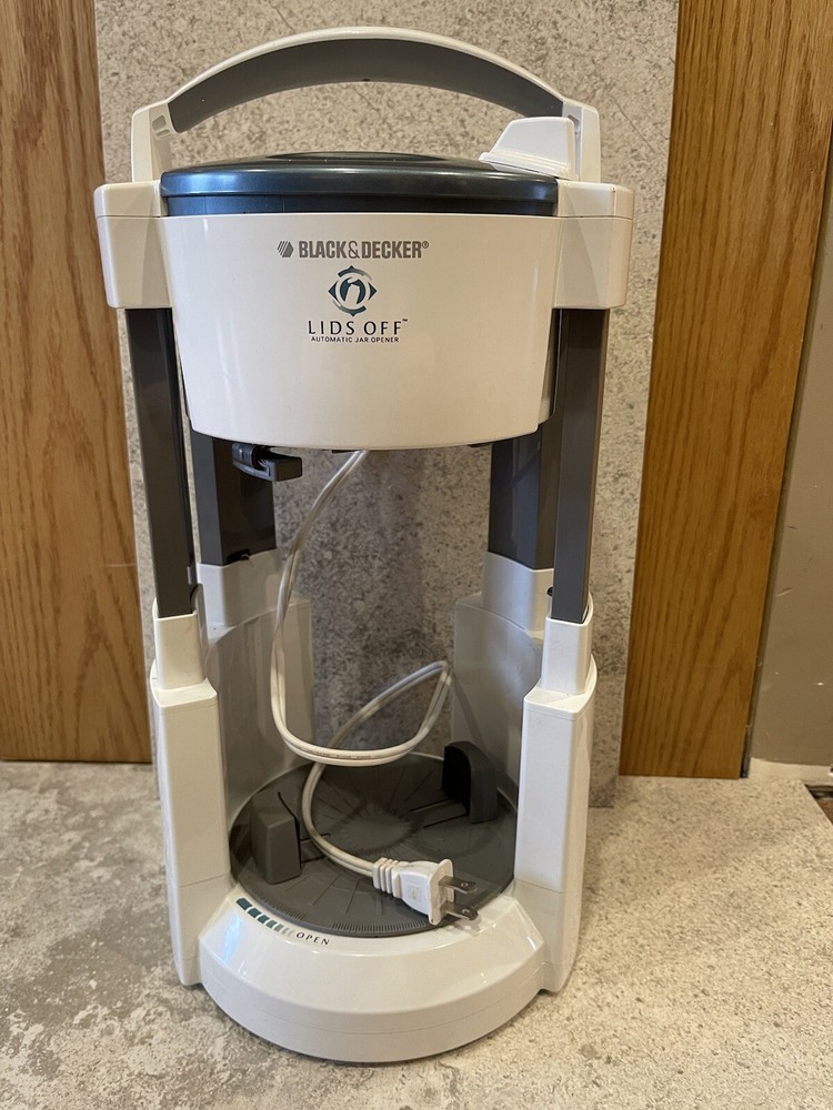 Black & Decker LIDS OFF Automatic Jar Opener JW200 Adjustable White