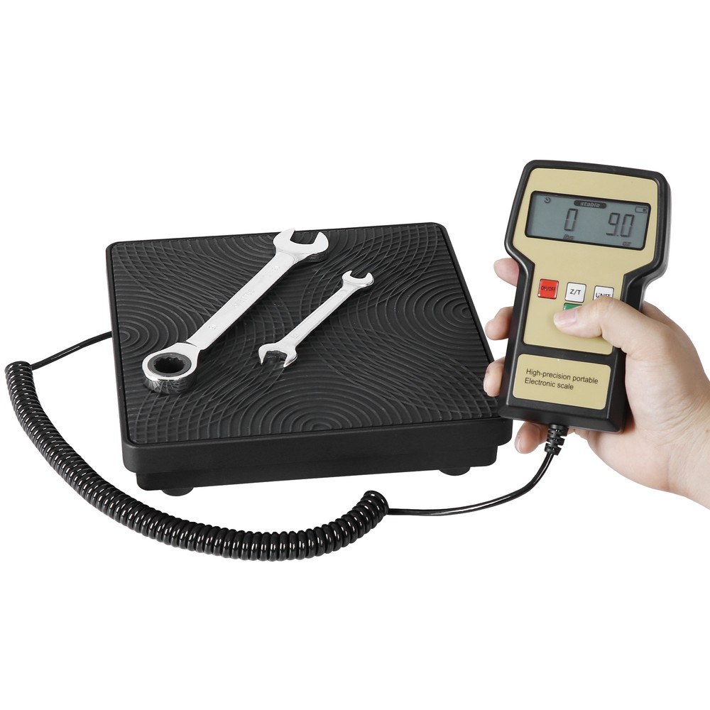 220LB Electronic Refrigerant Scale A/C Weight Scale w/ Extra-large LCD Display