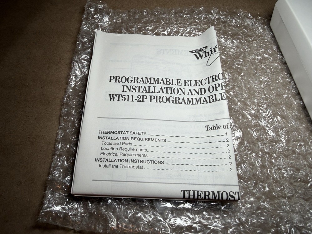 Whirlpool WT511-2P Programmable Thermostat | Open Box