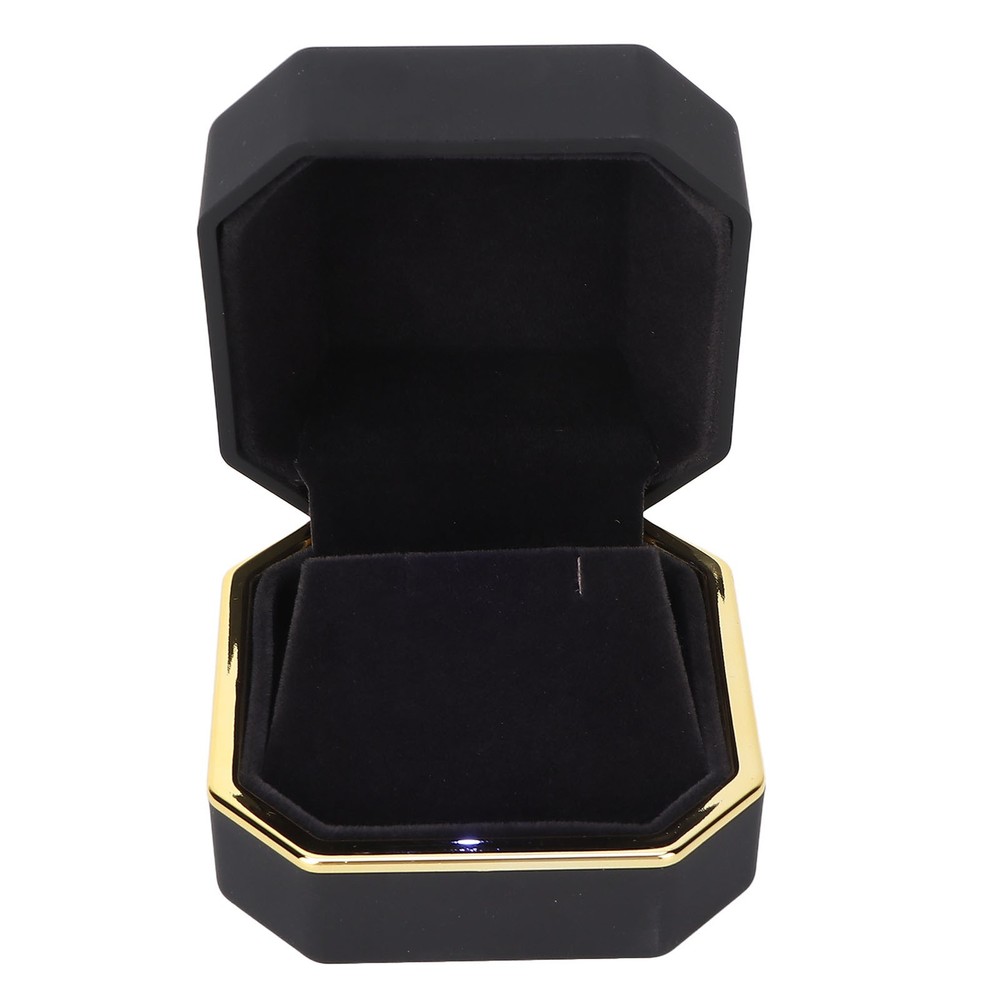 LED Lighted Jewelry Gift Box Earring Ear Stud Display Case For Proposal WT