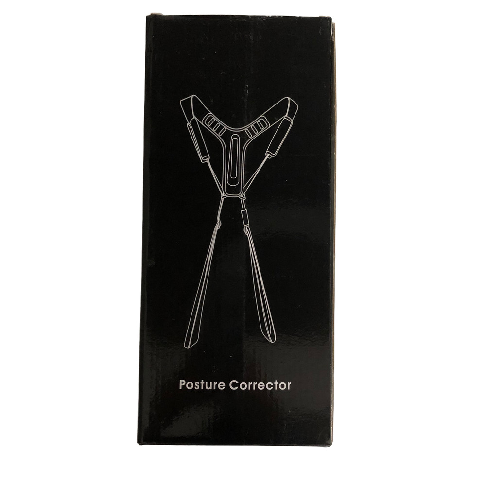 FNR Posture Corrector Brace Back Shoulder Support Adjustable Large Size Black