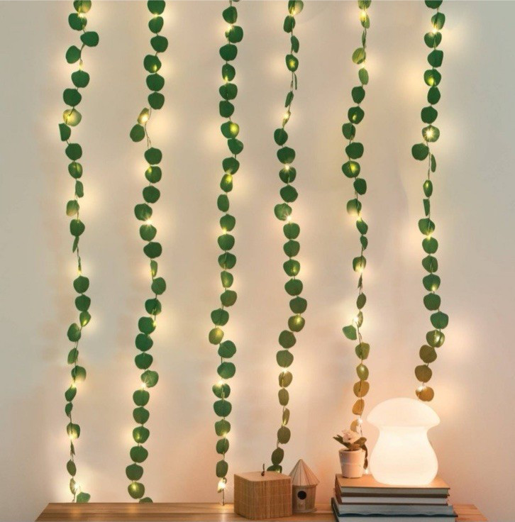 2 Boxes LED Eucalyptus Vine Curtain String Lights, 66 LEDs, West & Arrow, NIB