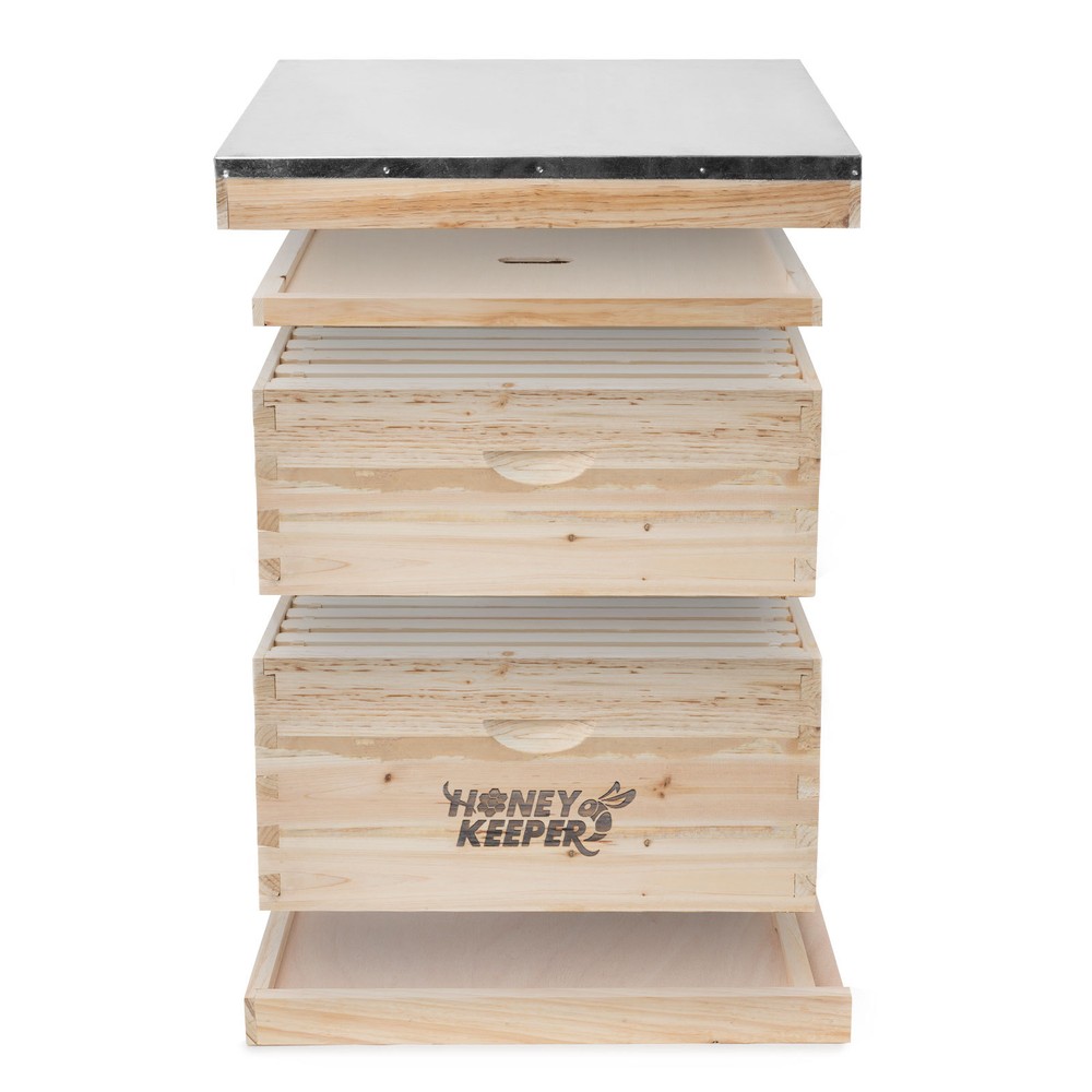 Beehive 20 Frame Complete Box Kit (10 Deep-10 Medium) Langstroth Beekeeping
