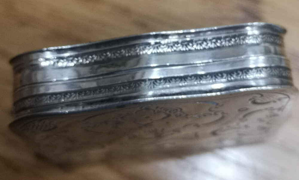 Antique Silver Snuff or Pill Box, Decorative