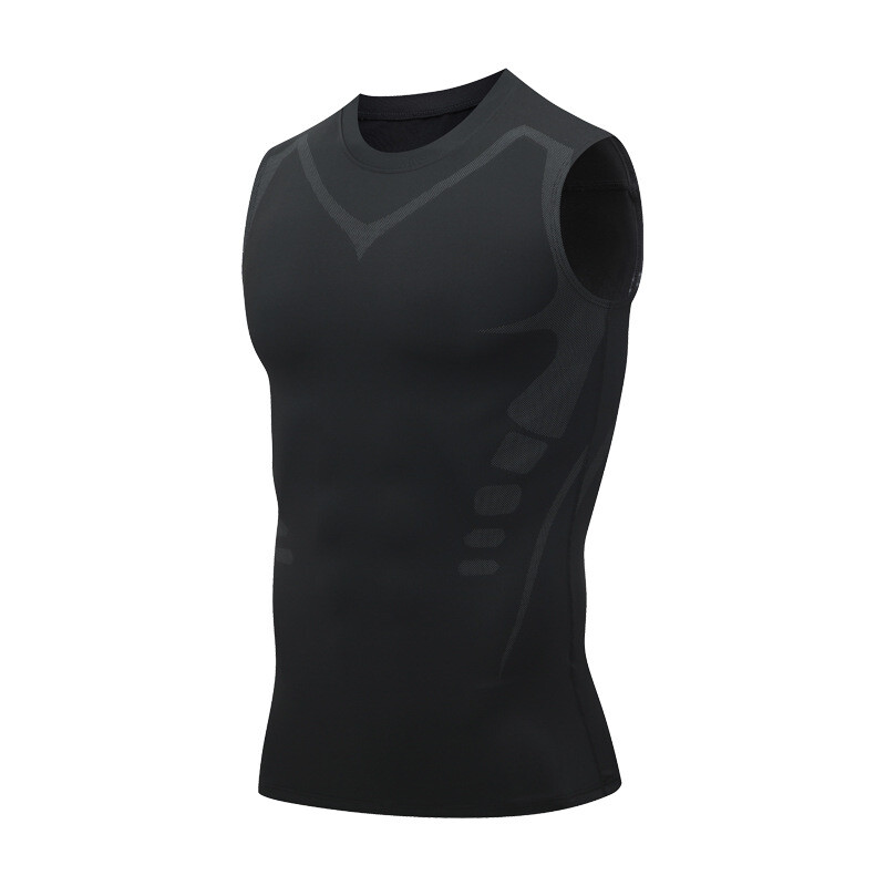 Men's New Vitaboost Compression Shirt Version Ionic Shaping Sleeveless Vest