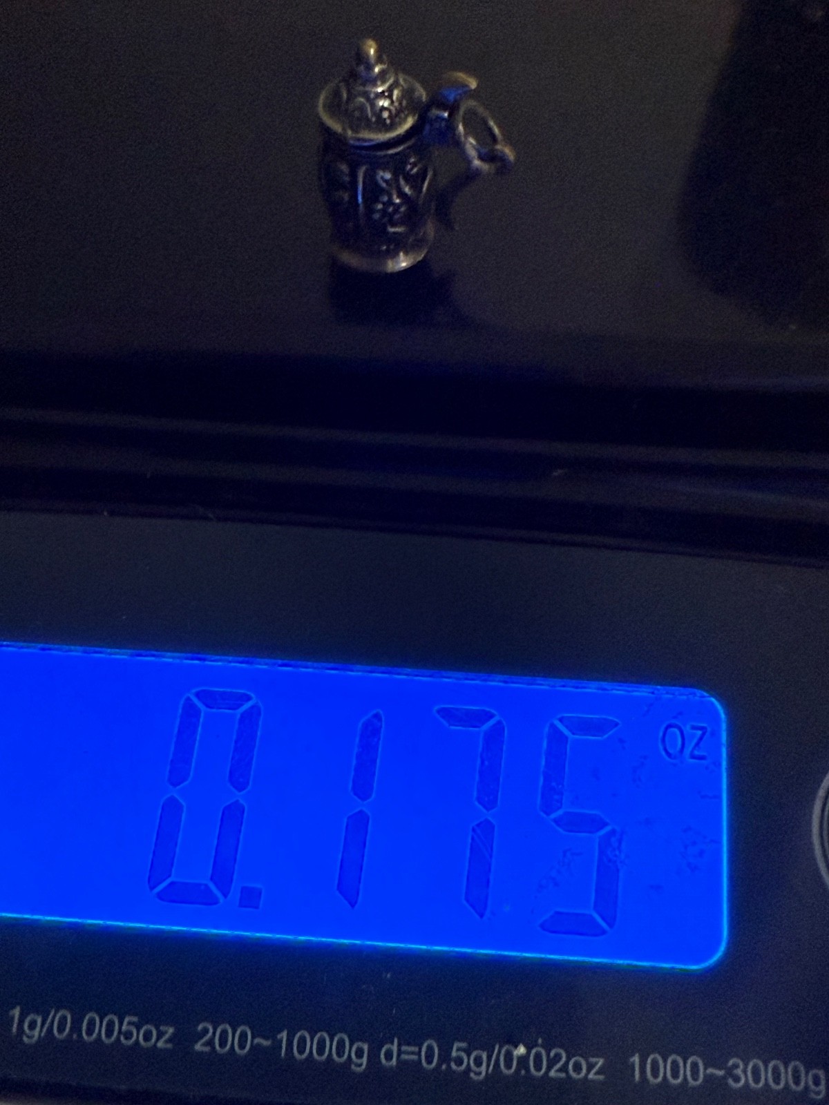 Vintage German Beer Stein Charm 835 Silver