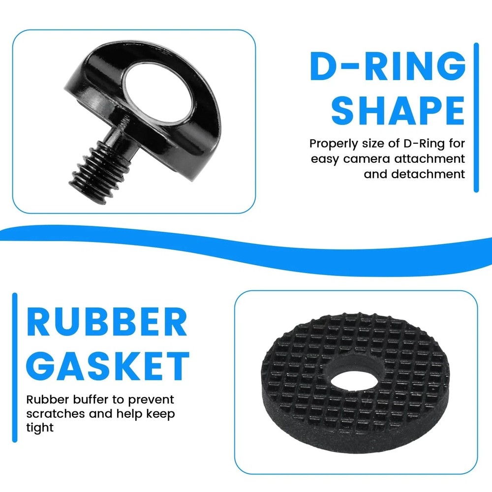 1/4" Camera Neck Strap Screw Holder, SDTC Tech 2 Pack 1/4", neck strap screw