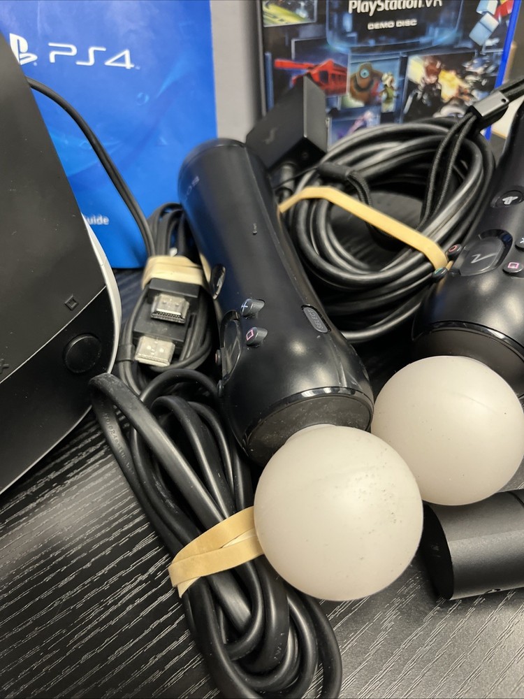 Sony PlayStation VR Headset Bundle Black White with Controllers and Camera