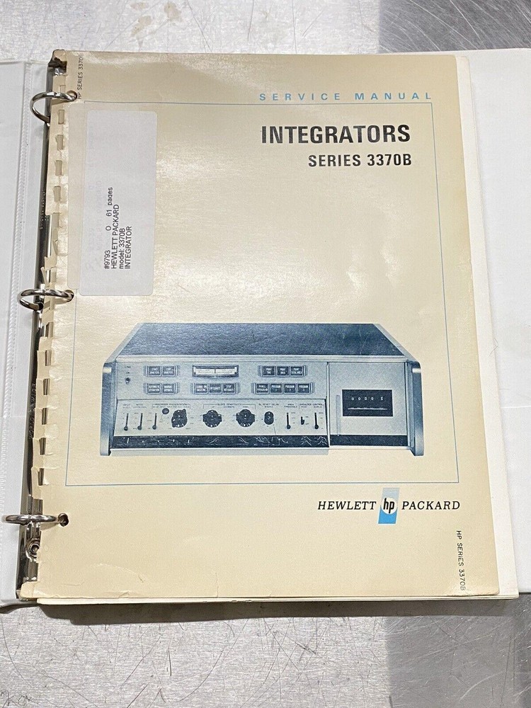 Hewlett Packard HP 3370B Integrators - Users Guide / Manual / Instructions