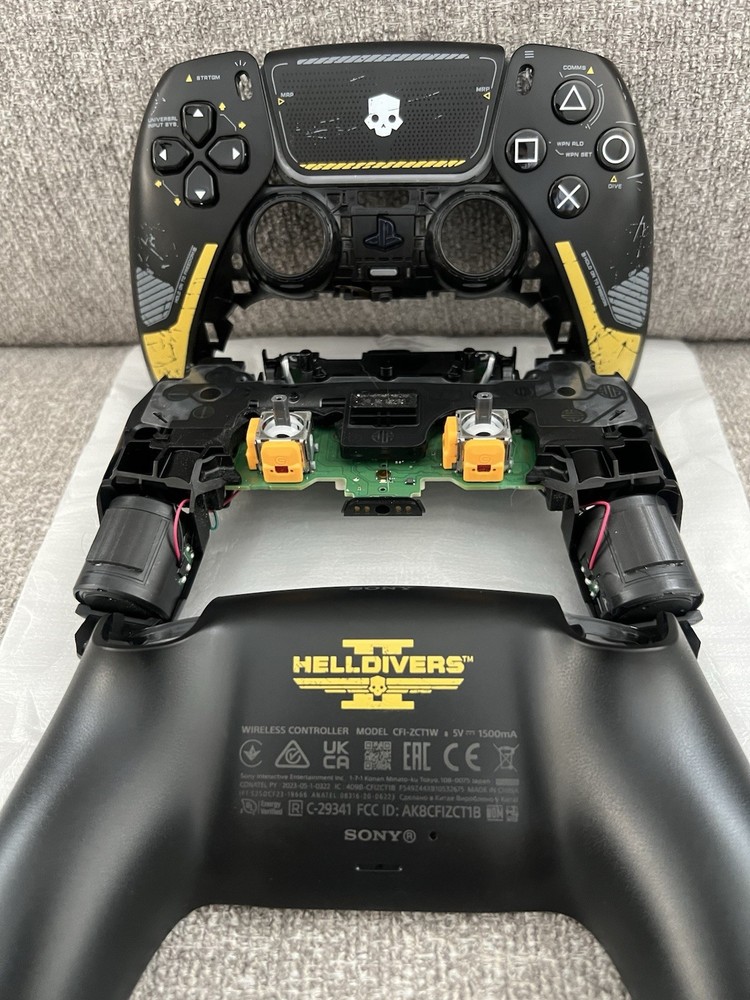 Sony PS5 DualSense Wireless Controller Helldivers 2 Limited Ed With TMR Joystick