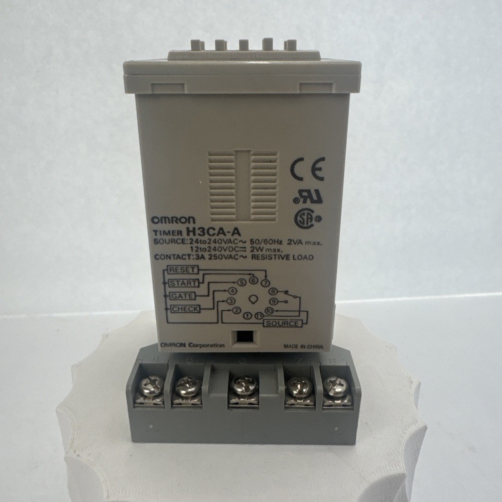 Omron H3CA-A Solid State Digital Timer 24-240VAC with Dayton 6X156E Relay Socket