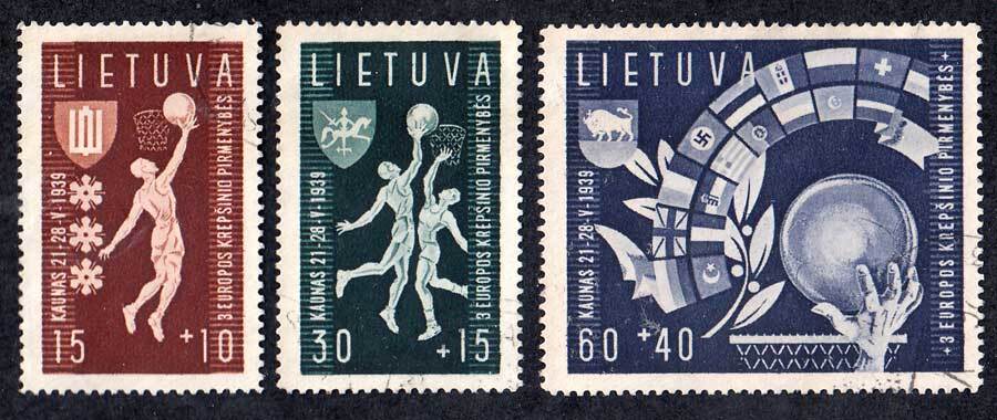 Lithuania Scott B52-B54 Used.