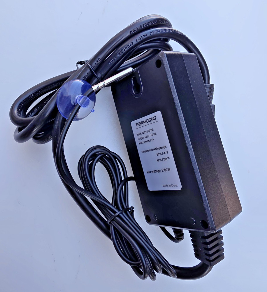 Digital Temperature Controller Thermostat w/ Probe Plug Outlet IP44, NEW