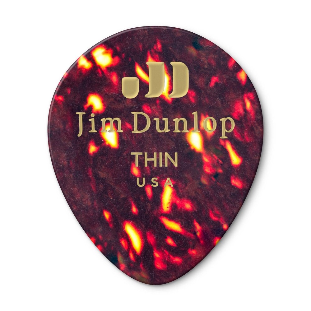 Dunlop Guitar Picks Teardrop Classic Celluloid Thin Shell 24 Picks