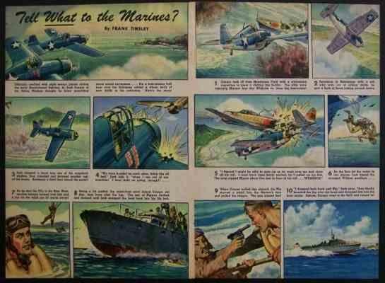 Frank Tinsley 1944 Flying Marines WWII Comic Strip