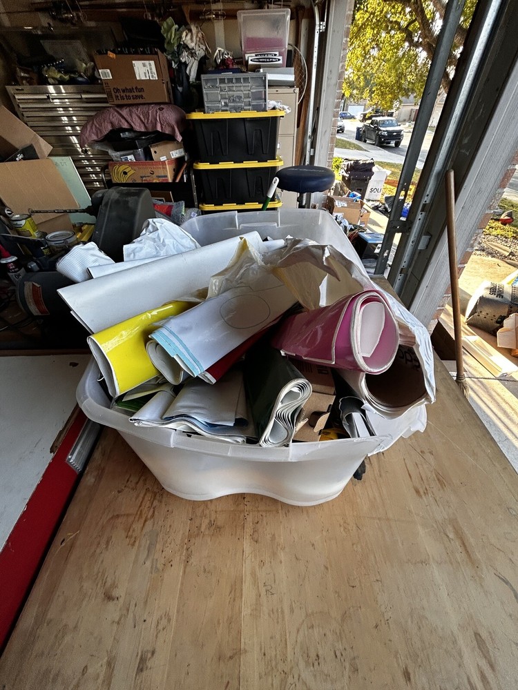 drafting table with Foot Pedals And Assorted Vinyl Rolls
