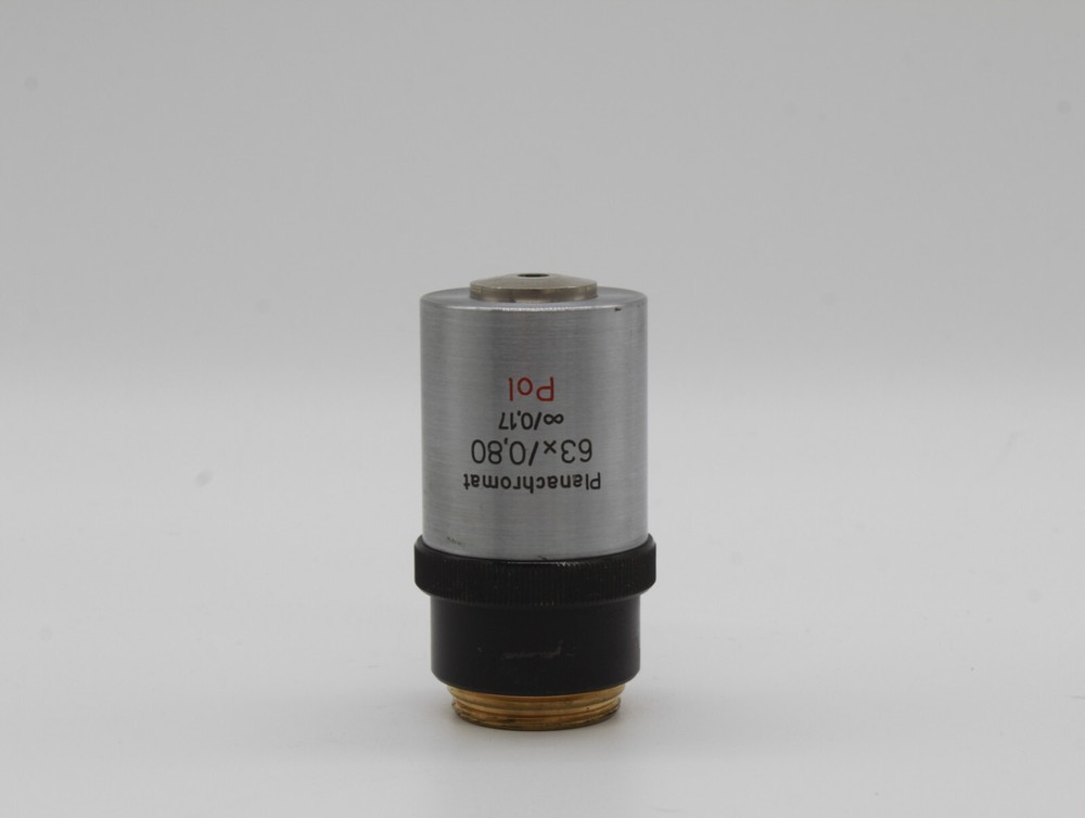 Zeiss Microscope Objective Planachromat 63x 0.80 POL M19 thread #Ob44