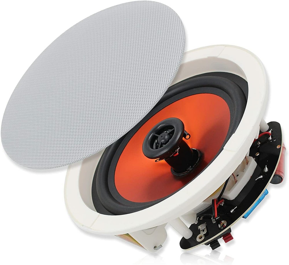 4 Kitchen Speakers Herdio 6.5" Ceiling Bluetooth Speakers Wall Flush Mount Bass