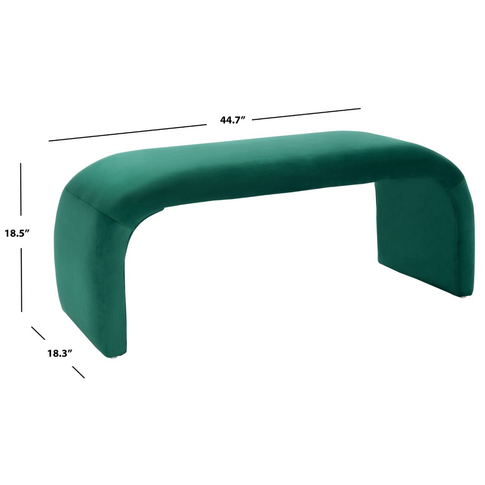 SAFAVIEH Tenko Bench | Emerald |