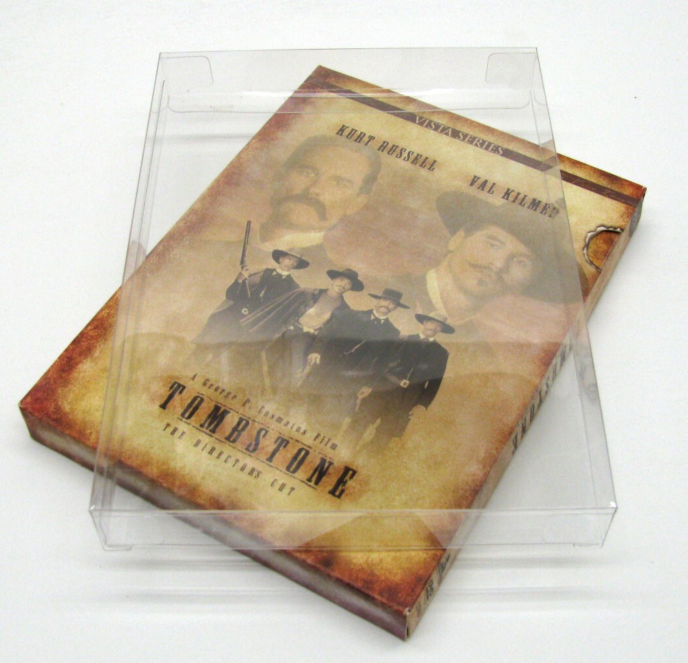 1x DVD FULLSLIP LARGE (SIZE DV5) -CLEAR PLASTIC PROTECTIVE BOX PROTECTOR SLEEVE