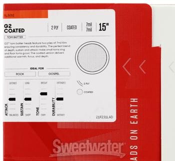 Evans G2 Coated Drumhead - 15"