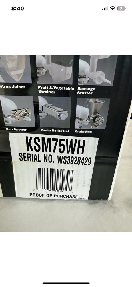 Kitchen aid Standing Mixer