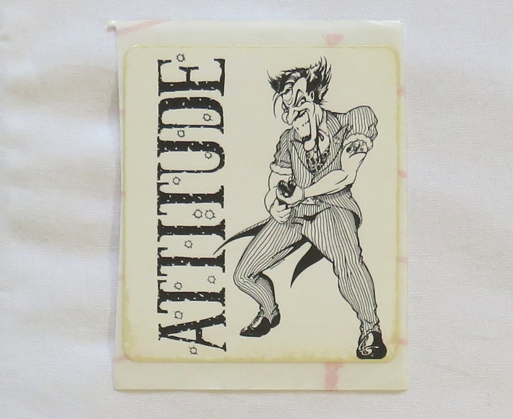 Attitude Vintage Sticker 1988 80's Crossover Thrash Adjustment Two Bit Thief