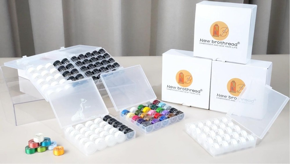 144pcs White Prewound Bobbin Thread Size A for Embroidery & Sewing Machine - Sof