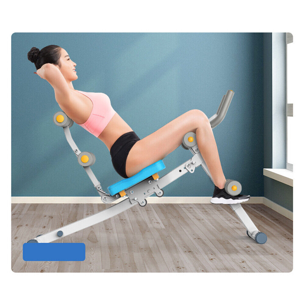 Multi-Workout Ab Machine Foldable Abdominal Cruncher Sit Up Bench Side Shaper
