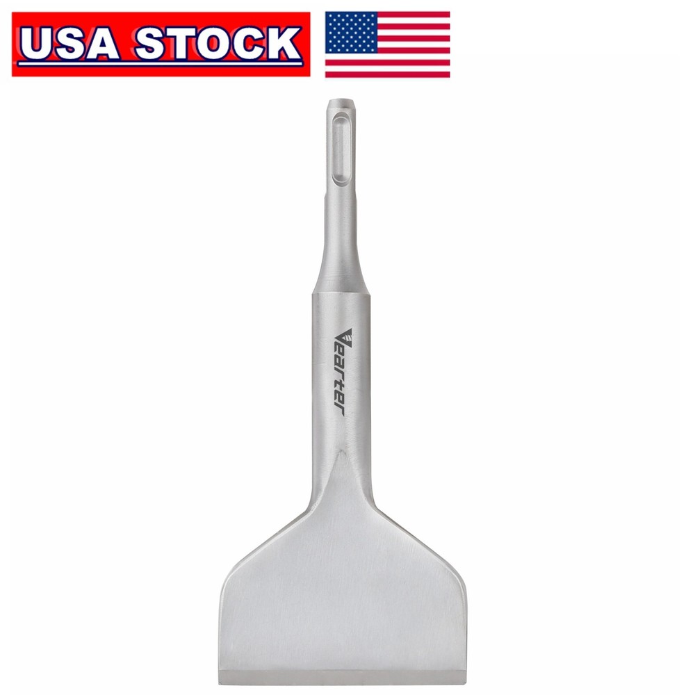Vearter Floor Scraper 3''X6.3'' SDS Plus Curved Chisel Bit for Hammer Drill