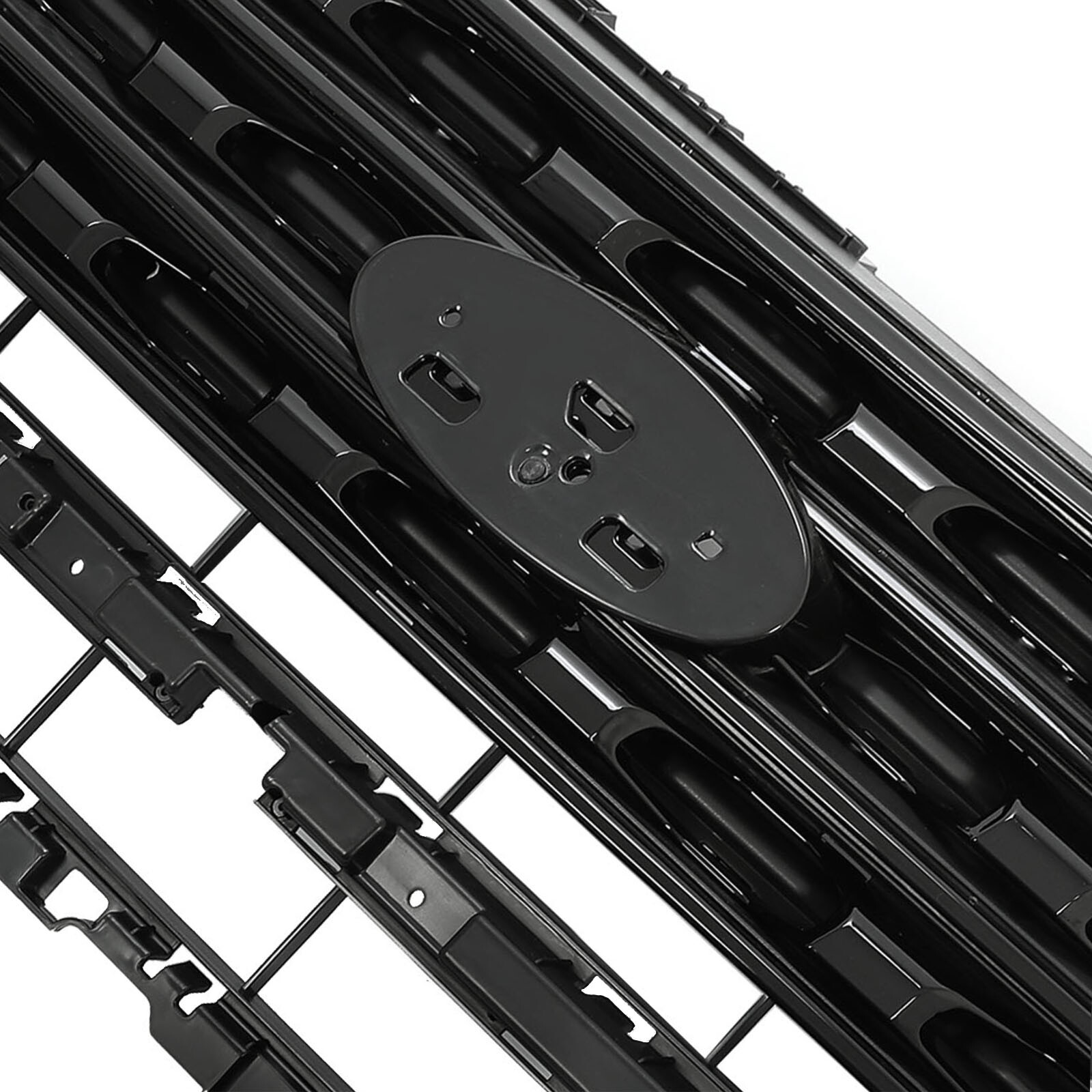 For Ford Explorer 2016 2017 Front Bumper Upper Grille Glossy Black Painted