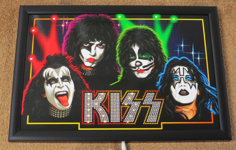 KISS LED LIGHTED ARTWORK 2004 NEW IN BOX WORKS! SEE VIDEO