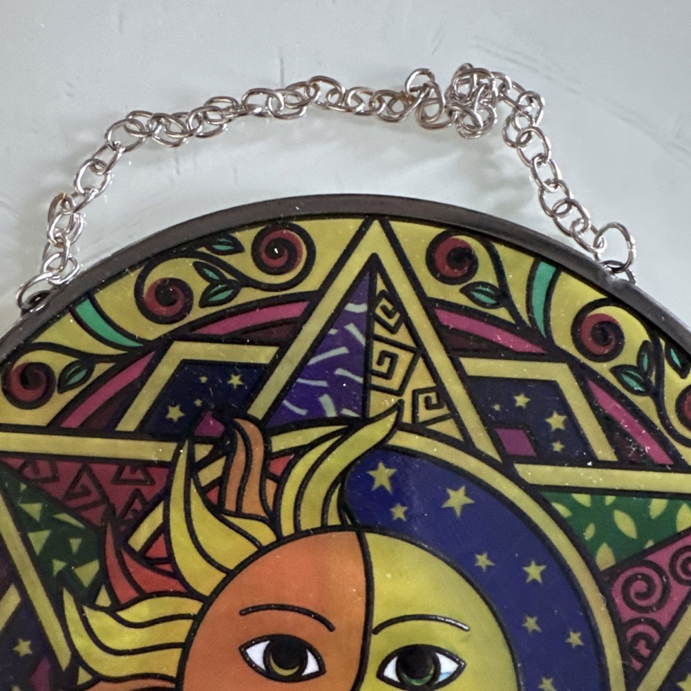 Glass Sun And Moon Eclipse Suncatcher 6"