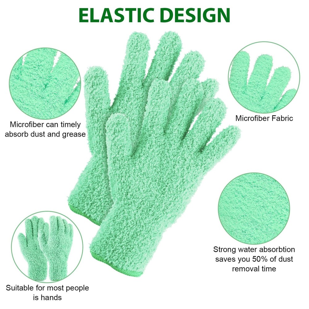 Plant Dusting Gloves, Microfiber Dusters for Cleaning Kitchen Indoor Mitt for...