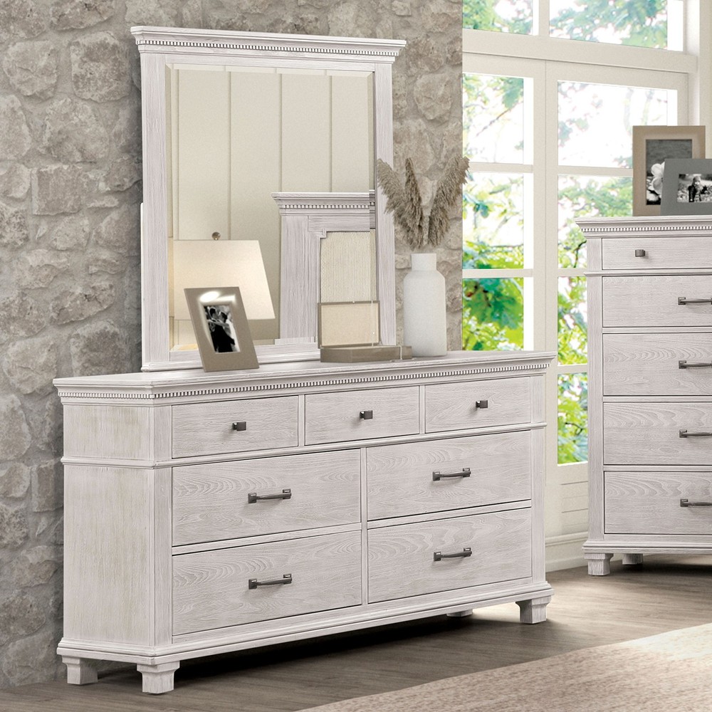 Transitional Style Eastern King Size 4pc Bed Set Weathered Gray Finish